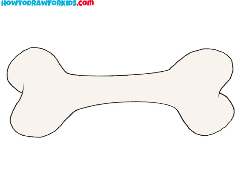 How to Draw a Dog Bone Easy Drawing Tutorial For Kids