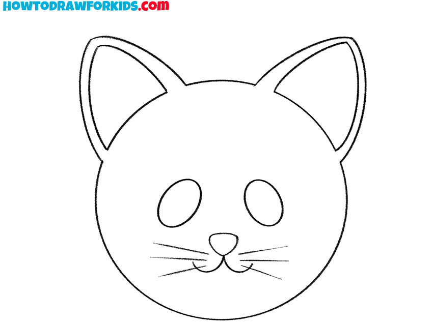 how to draw a cat face realistic