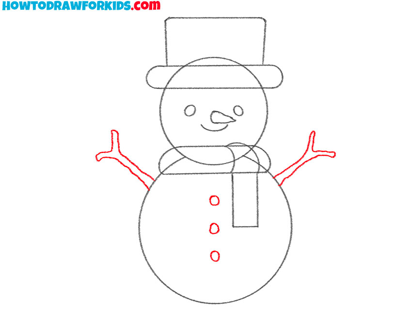 how to draw a cute snowman