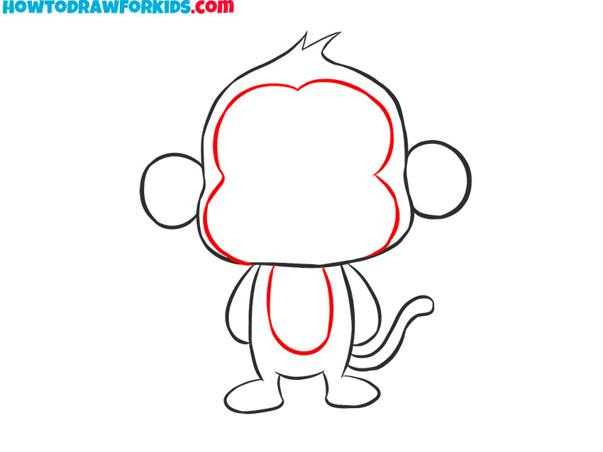 how to draw a monkey easy for beginners