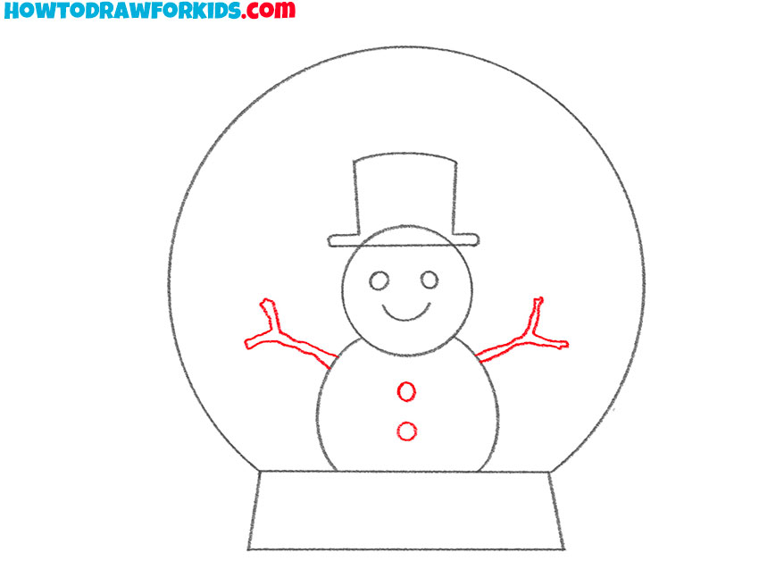 how to draw a realistic snow globe