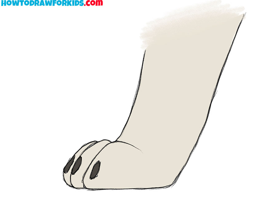 draw dog paw