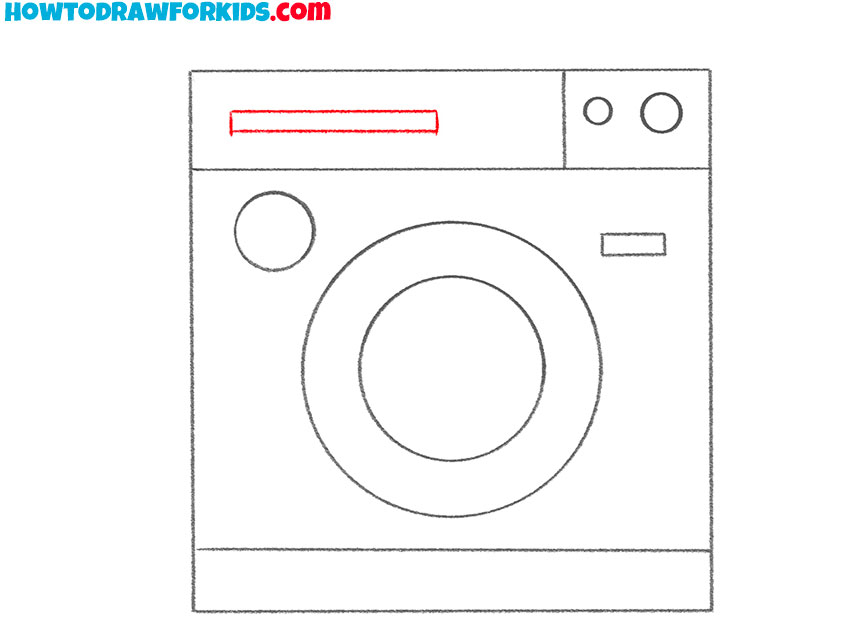 how to draw a washing machine for kids