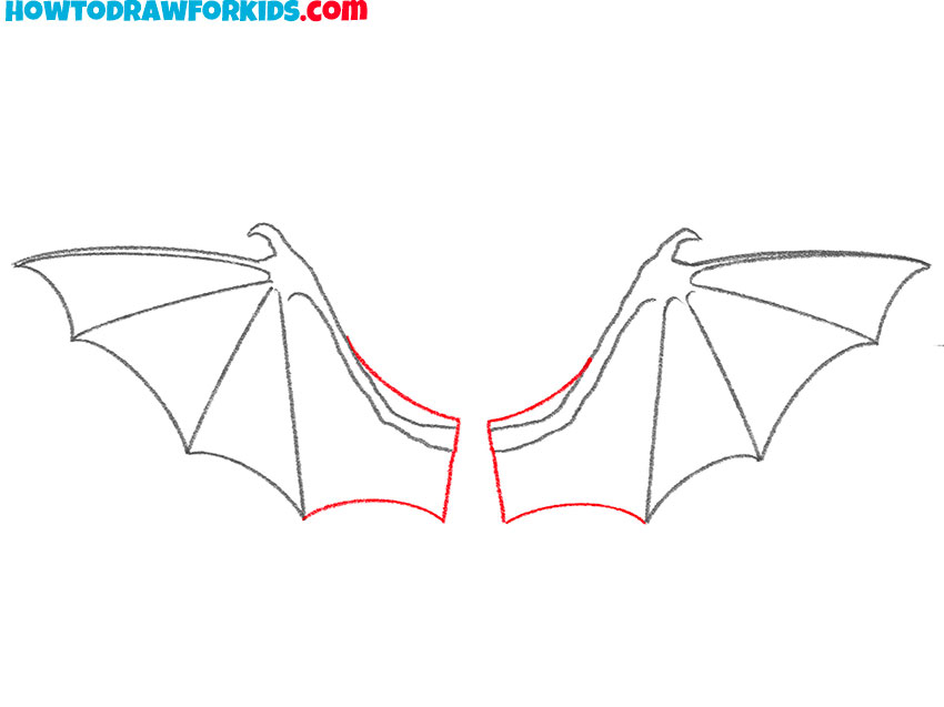 how to draw bat wings tutorial