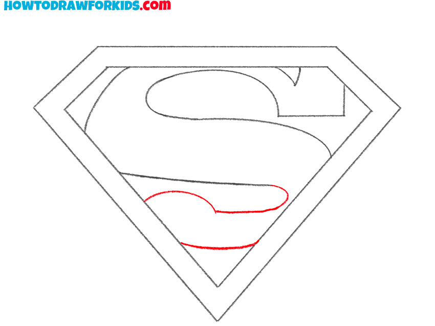 superman logo drawing for kindergarten