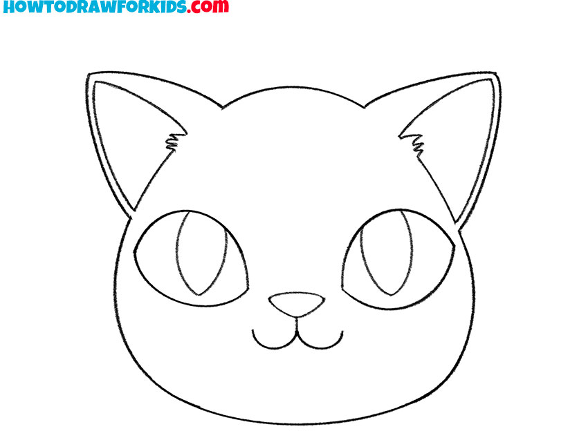 cat head drawing lesson