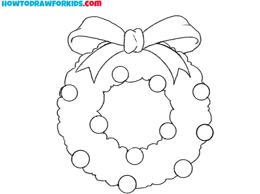 christmas wreath drawing fir kids