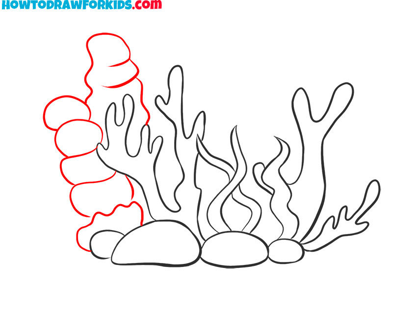coral reef drawing cartoon