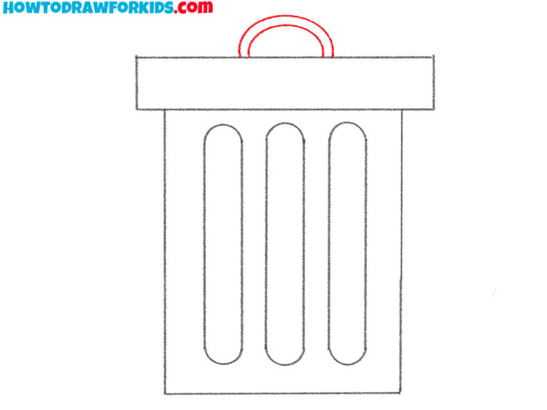 How to Draw a Trash Can Step by Step Easy Drawing Tutorial For Kids