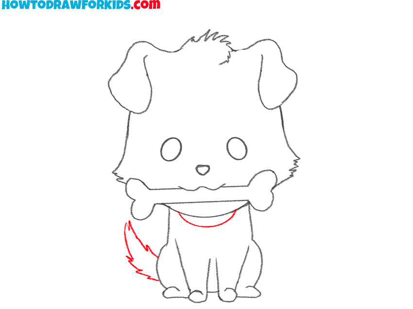dog with a bone drawing tutorial