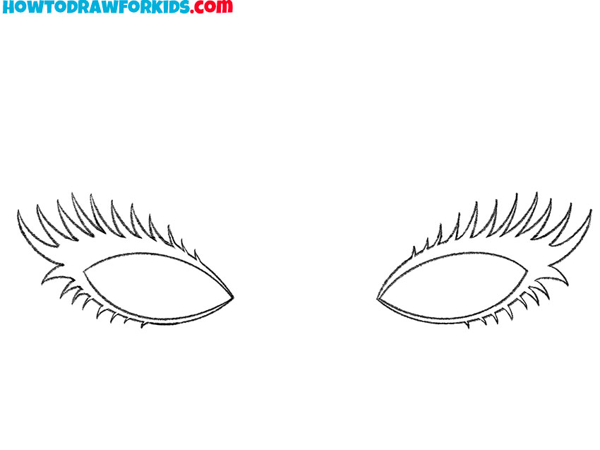 eyelashes drawing lesson