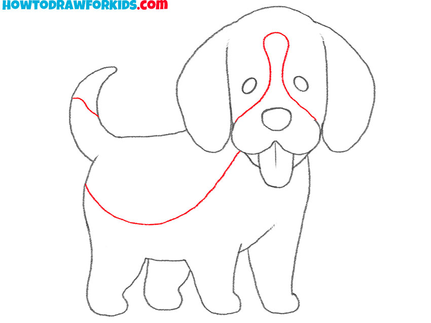 how to draw a beagle dog for beginners