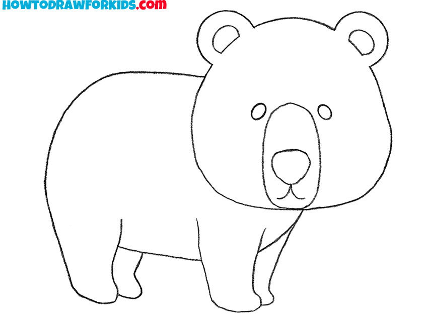 How to Draw a Cartoon Bear - Easy Drawing Tutorial For Kids