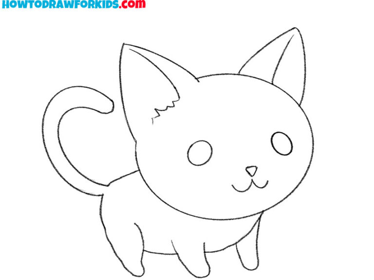 How to Draw a Cat Step by Step - Easy Drawing Tutorial For Kids