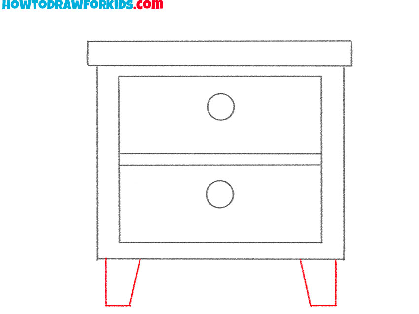 how to draw a nightstand for kindergarten