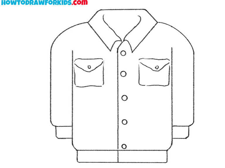 How to Draw a Jacket - Easy Drawing Tutorial For Kids