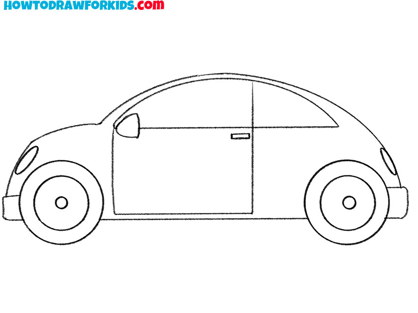 simple car drawing guide