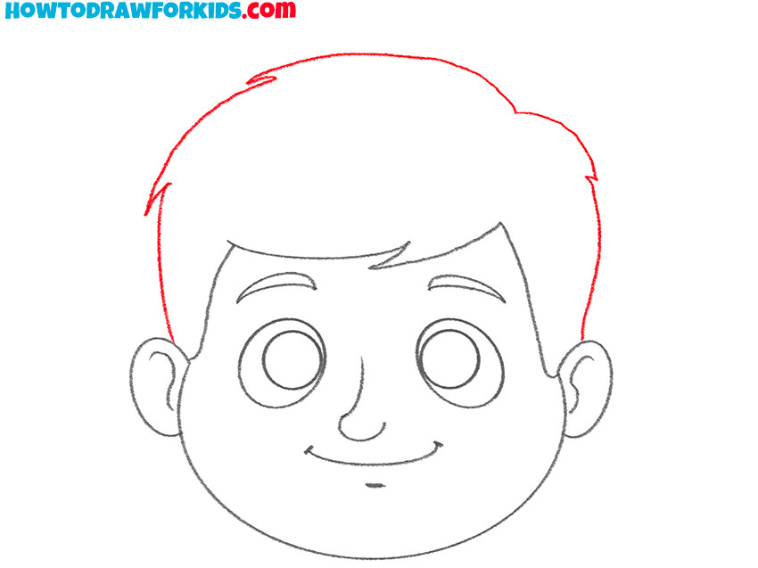 simple cartoon face drawing for kids