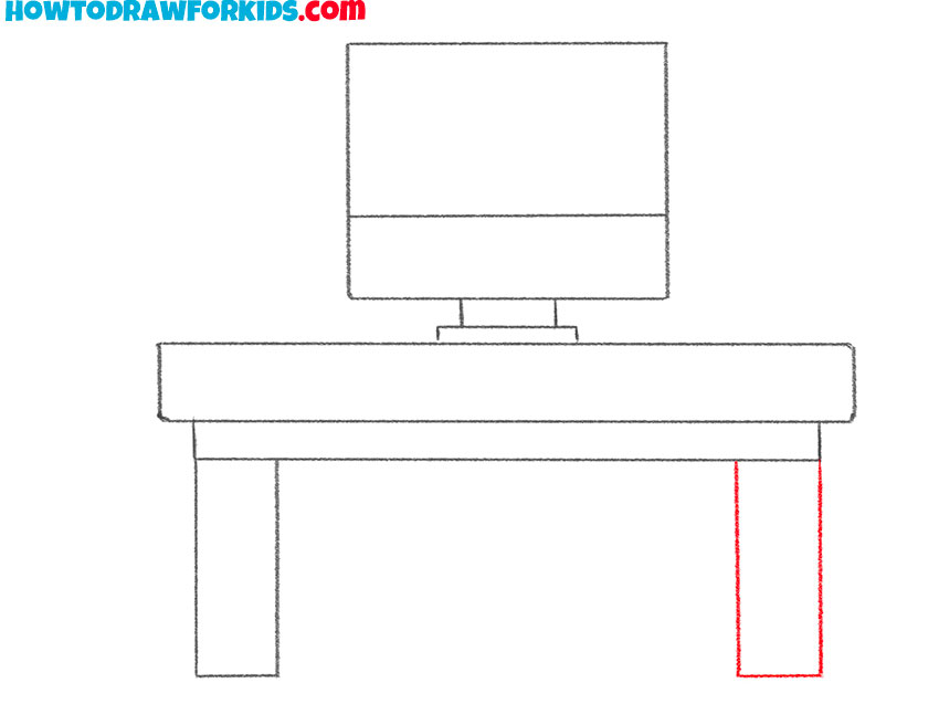simple desk drawing