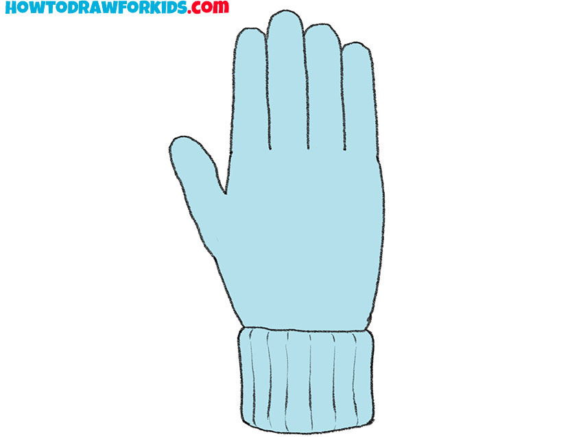  simple glove drawing