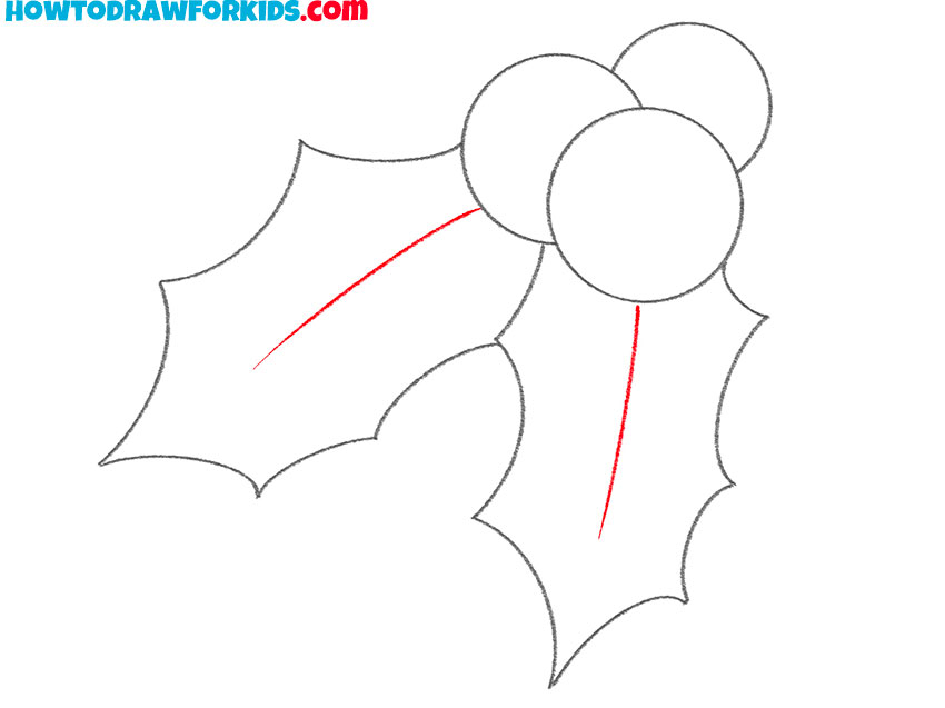 simple mistletoe drawing for kids