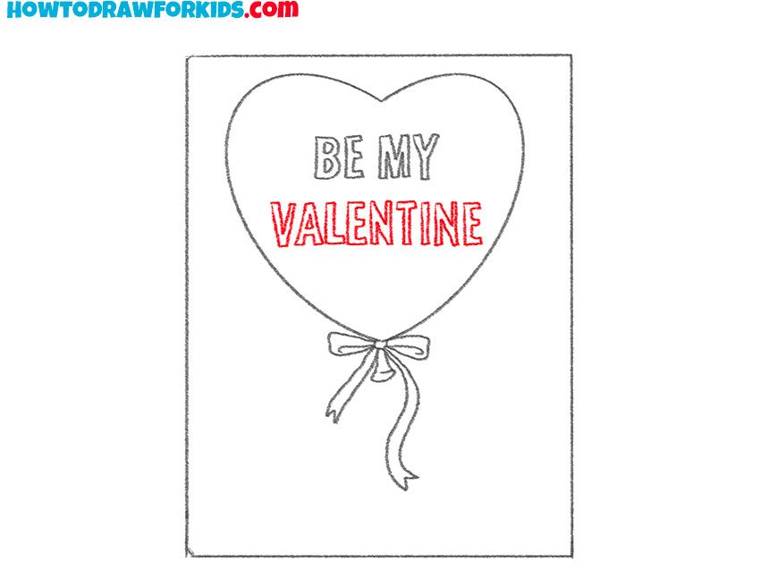 simple valentine card drawing