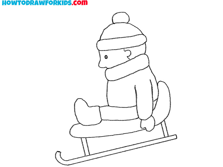sledding drawing tutorial
