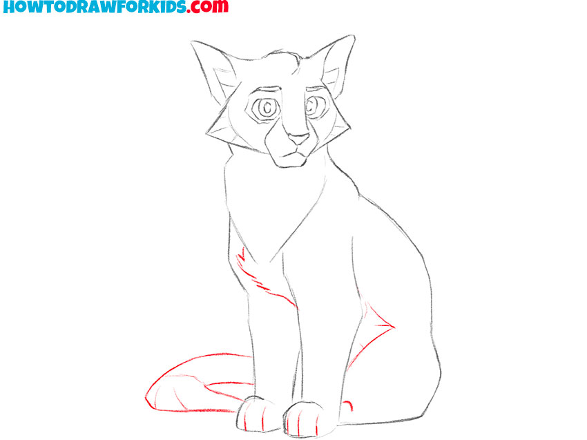 warrior cat drawing for kids
