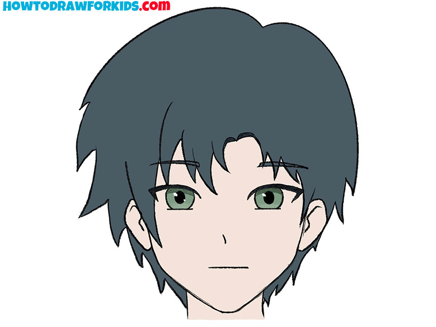 How to Draw an Anime Head and Face in Front View  Easy Step by Step  Tutorial