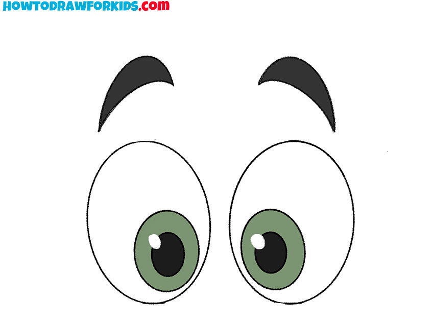cartoon eyes drawing tutorial