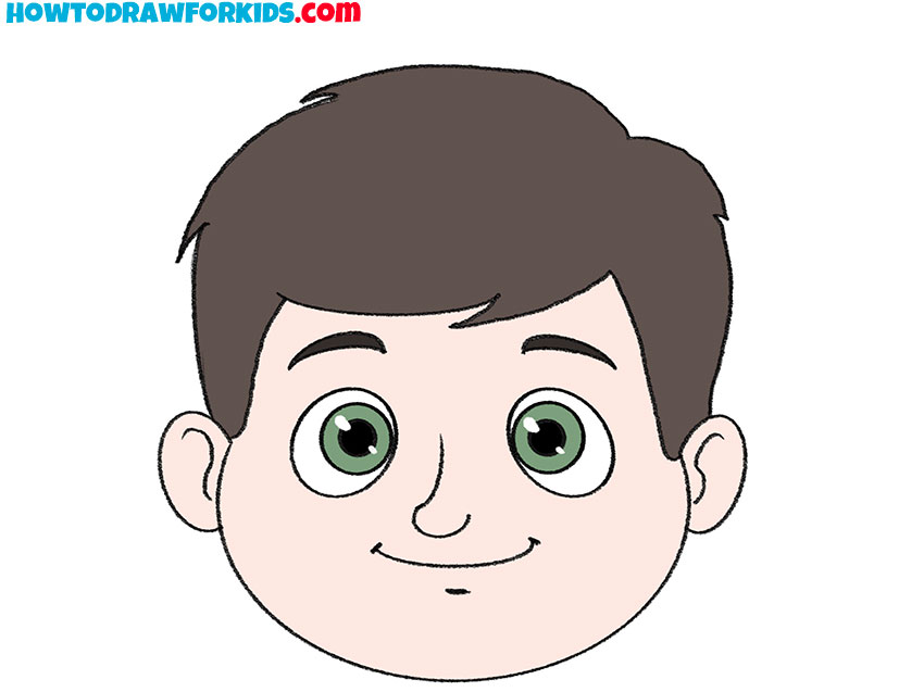 cartoon face drawing easy