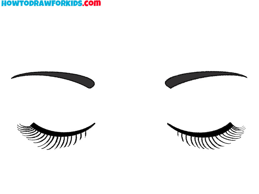 How to Draw Closed Eyes