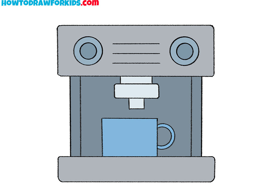 How to Draw a Coffee Machine Easy Drawing Tutorial For Kids