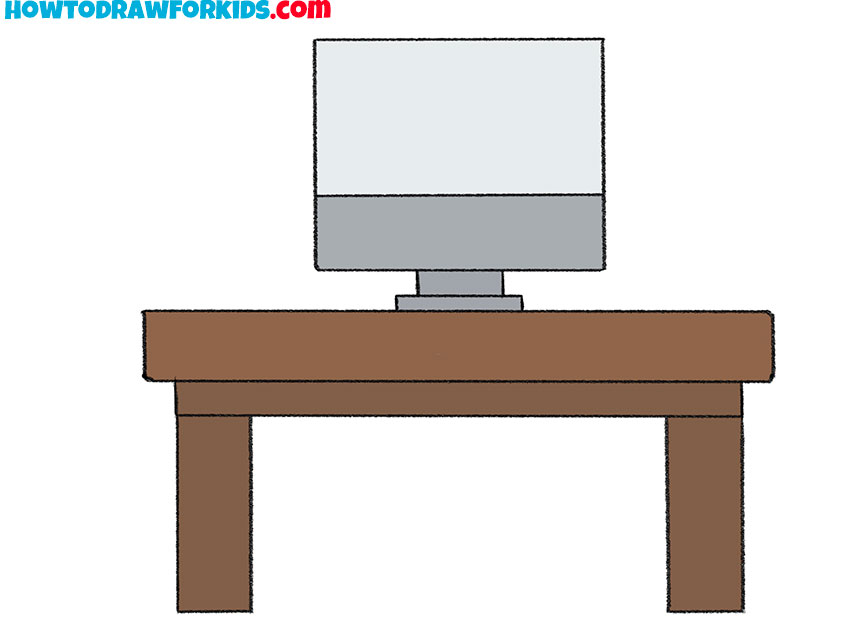 How To Draw A Desk Easy Drawing Tutorial For Kids