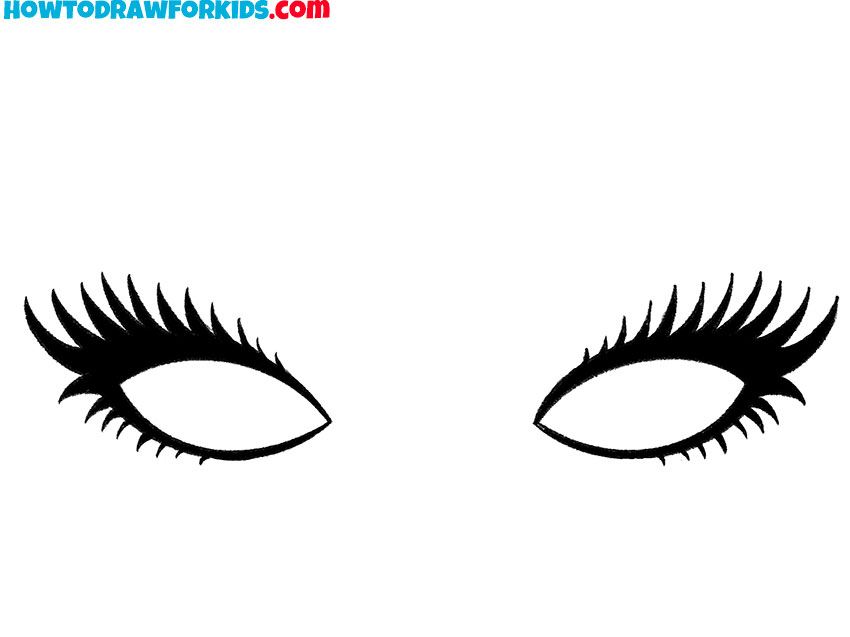 eyelashes drawing guide