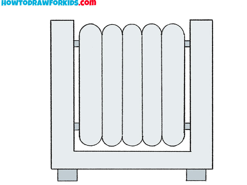 how to draw a heater easy