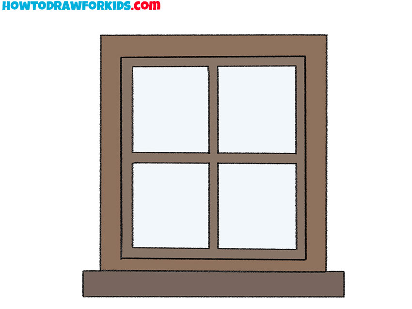 how to draw a window for kindergarten