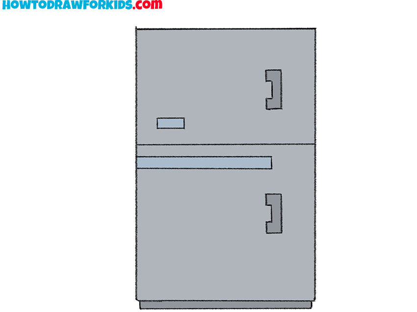 how to draw a refrigerator