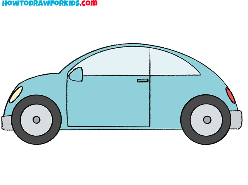 simple car drawing for kids