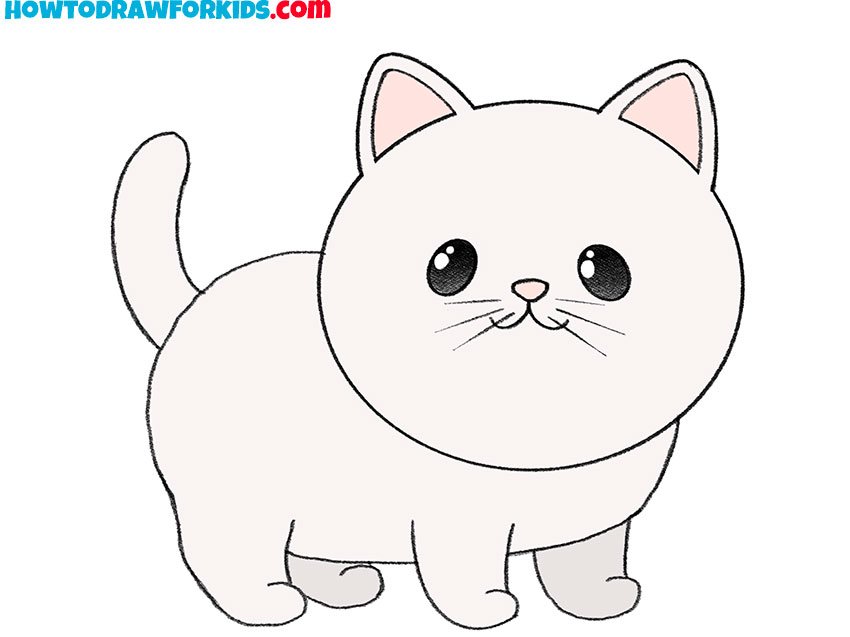 easy drawings of cute kittens