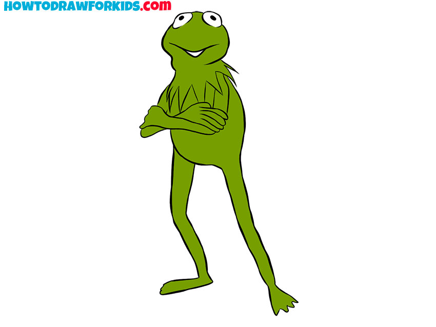 simple kermit the frog drawing for kids