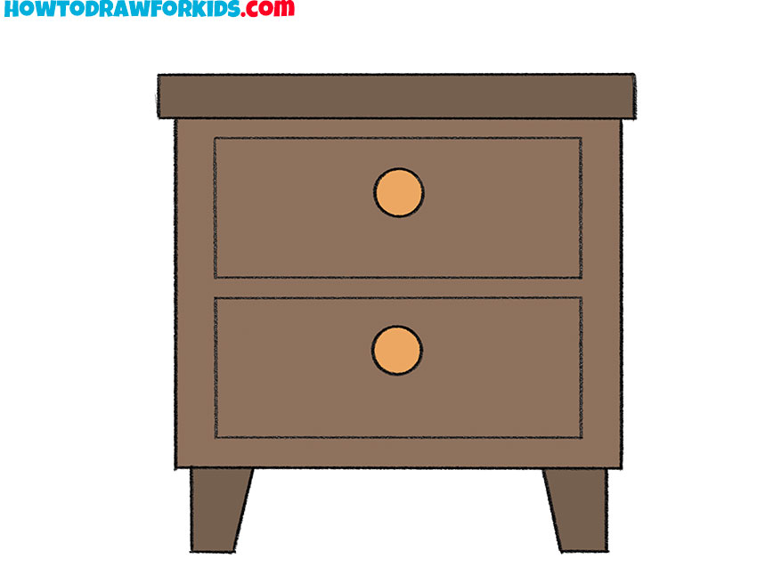 simple nightstand drawing lesson
