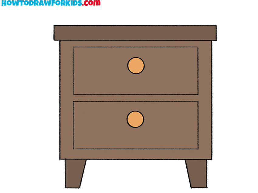 How to Draw a Nightstand Easy Drawing Tutorial For Kids