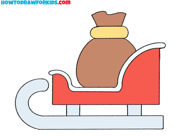 How to Draw Santa's Sleigh Easy Drawing Tutorial For Kids
