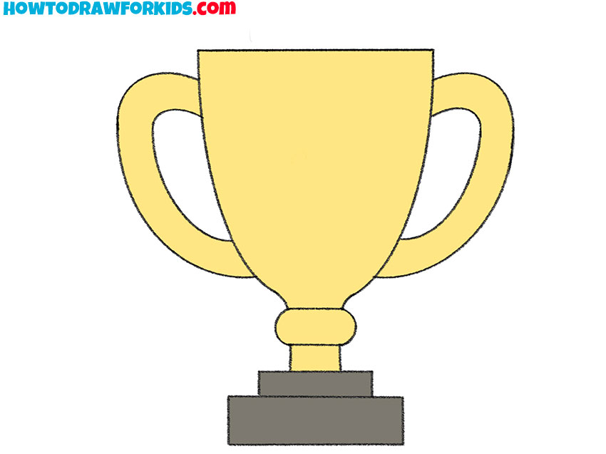 Simple Easy Trophy Drawing