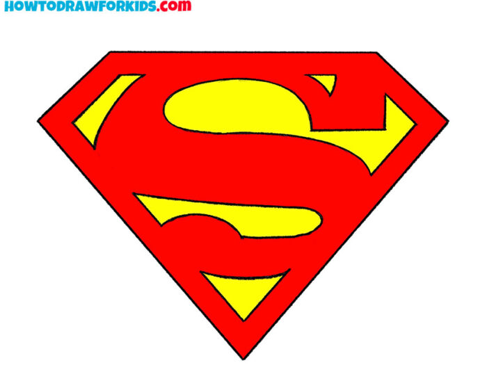 How to Draw Superman Logo - Easy Drawing Tutorial For Kids