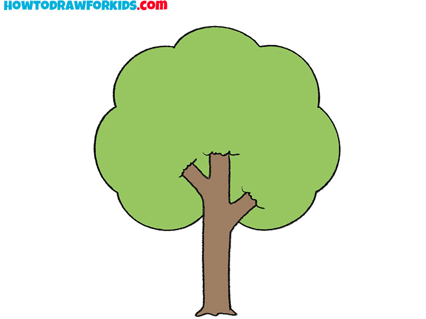 How to Draw a Simple Tree Easy Drawing Tutorial For Kids