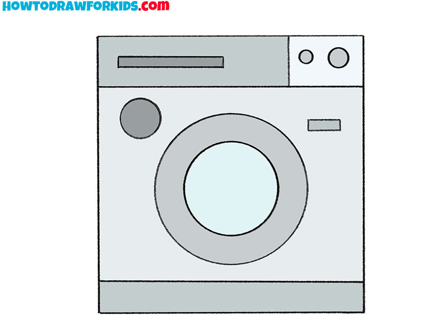 How to Draw a Washing Machine  Easy Drawing Tutorial For Kids