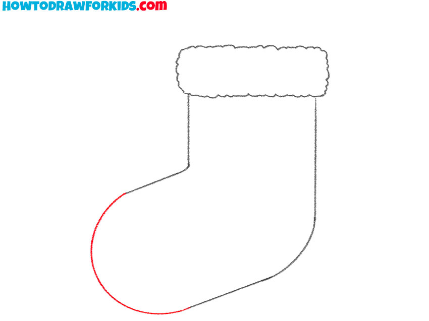 christmas sock easy drawing