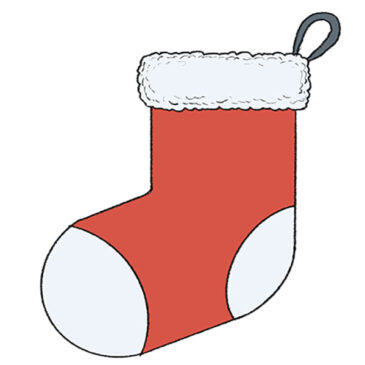 How to Draw a Christmas Sock